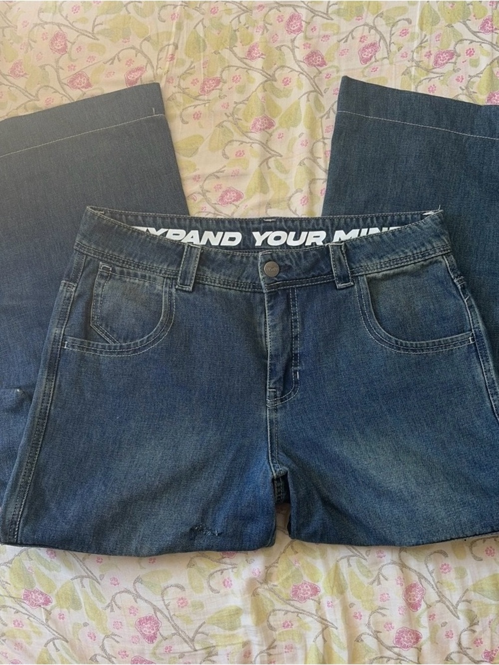 Baggy Zumiez Women's Dark Blue Cargo Denim Jeans